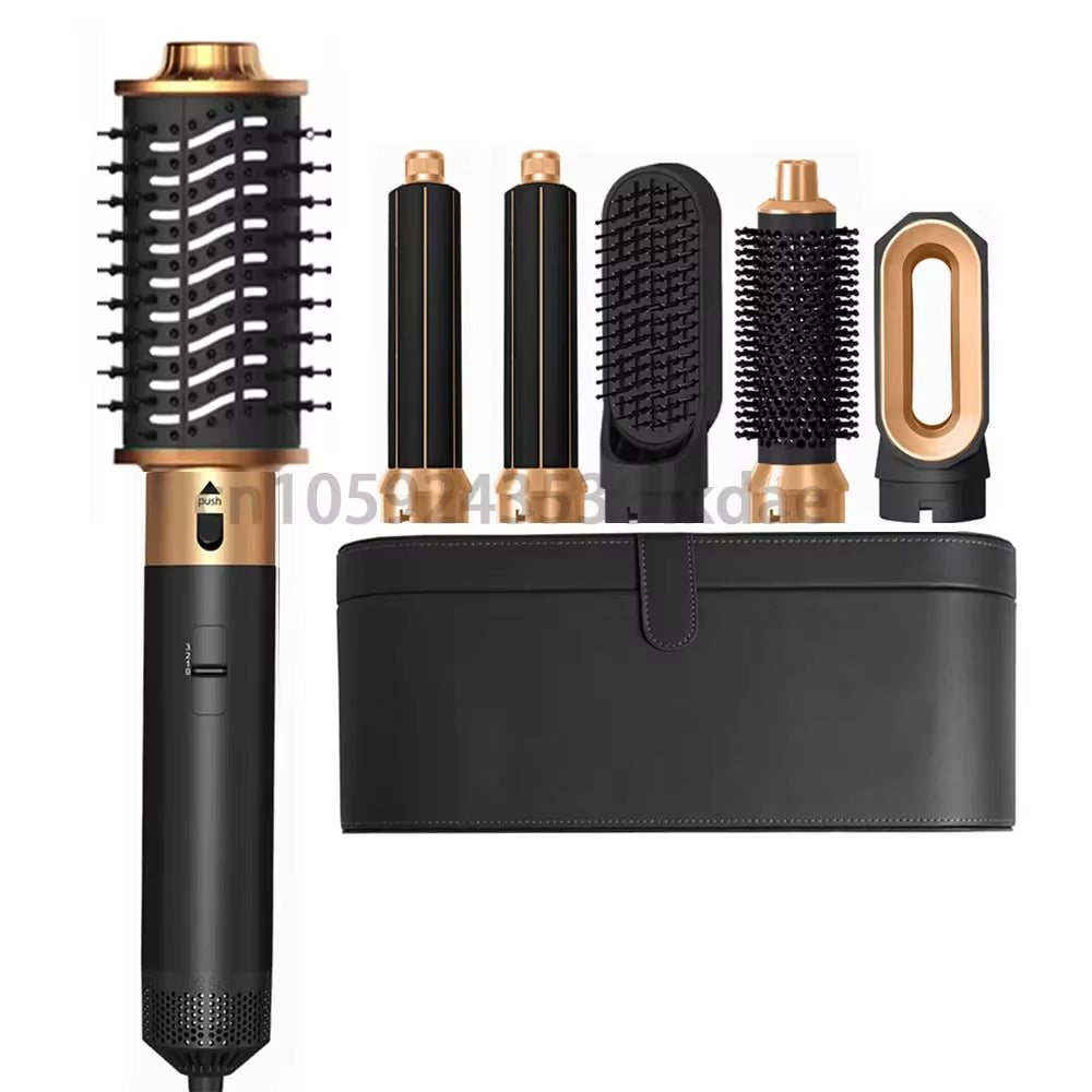 Transform Your Hair with the 6 in 1 Professional Hot Air Comb Set - Curl, Straighten, and Style with Ease!