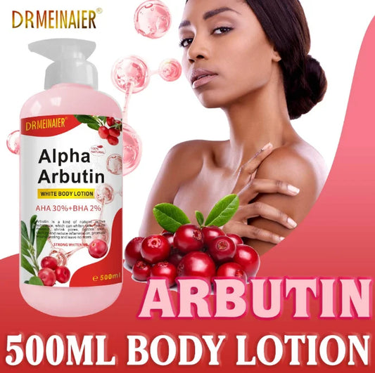 500Ml LANSYADE AHA Brightening Body Lotion Arbutin Moisturizing Firming Body Cream Vitamin C Soften Skin Essence Lotion