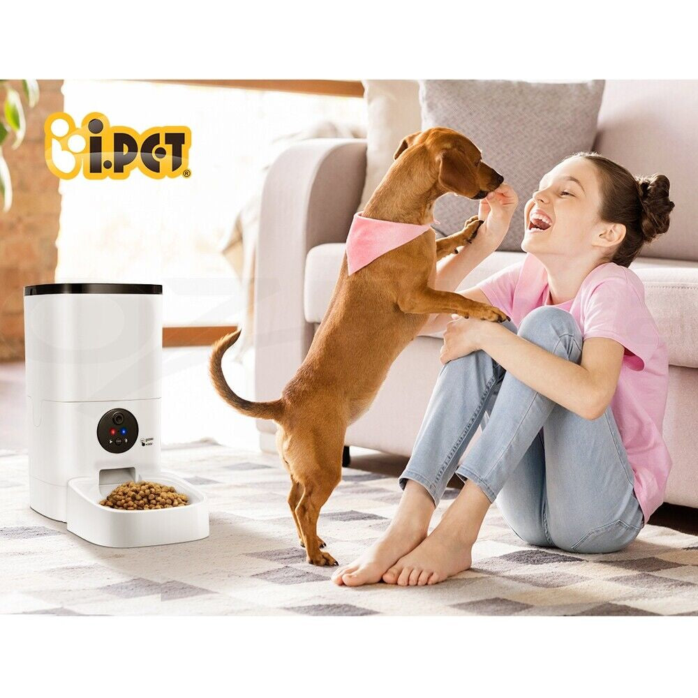 Revolutionize Your Pet's Feeding Routine with the i.Pet Smart Automatic Feeder - Complete with WiFi Camera and Programmable Features
