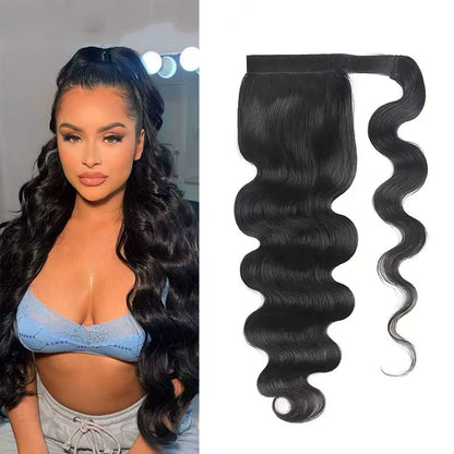Elevate Your Look with 100G Ponytail Human Hair Extensions - Luxurious 100% Remy Brazilian Hair in Stunning Lengths from 10" to 32"!