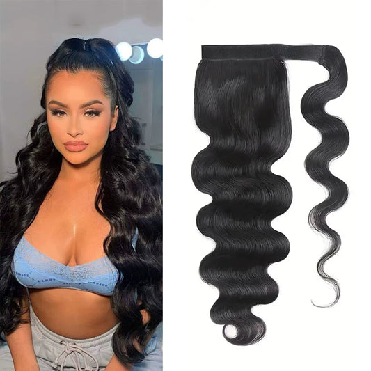 Elevate Your Look with 100G Ponytail Human Hair Extensions - Luxurious 100% Remy Brazilian Hair in Stunning Lengths from 10" to 32"!