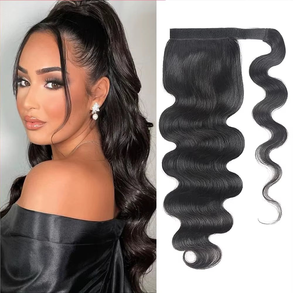 Elevate Your Look with 100G Ponytail Human Hair Extensions - Luxurious 100% Remy Brazilian Hair in Stunning Lengths from 10" to 32"!