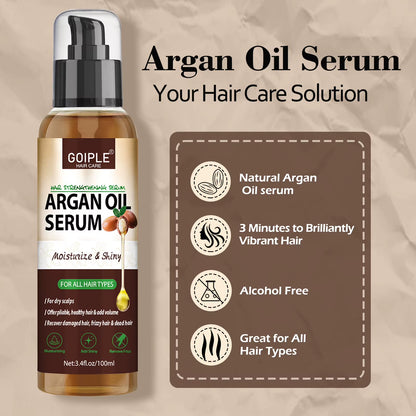 100Ml Natural Argan Oil Hair Serum Repair Strengthening Moisturize Shiny Hair Healthy Scalps Treatment Care Conditioner