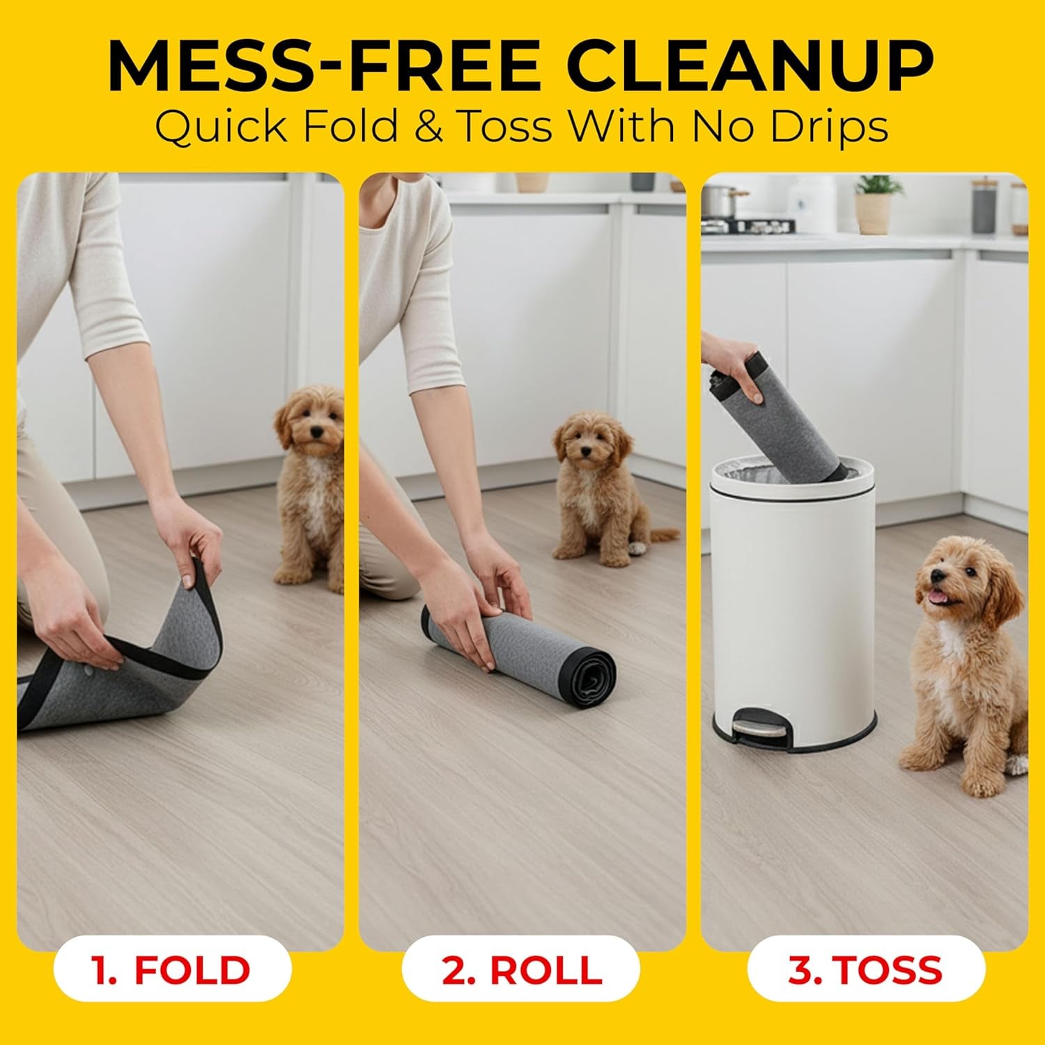 Activated Carbon Dog Pee Pads - Ultimate Odor Control & Absorption for Effortless Puppy Training - 100 Count