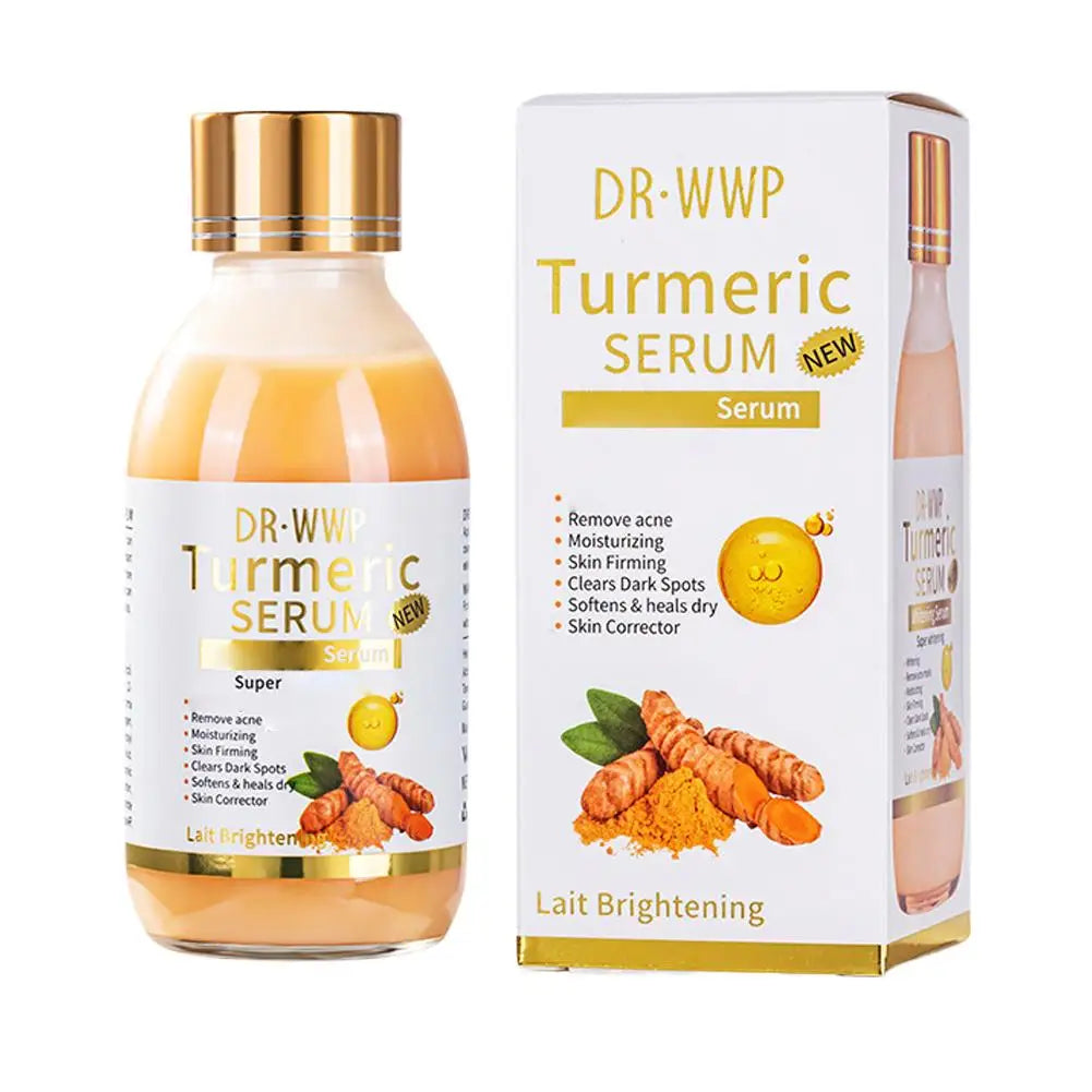 DR-WWP Multi-Effect Facial Serum 125Ml Turmeric/Kojic Acid/Vitamin C/AHA Arbutin Essence Hydrating Brightening Firming Whitening
