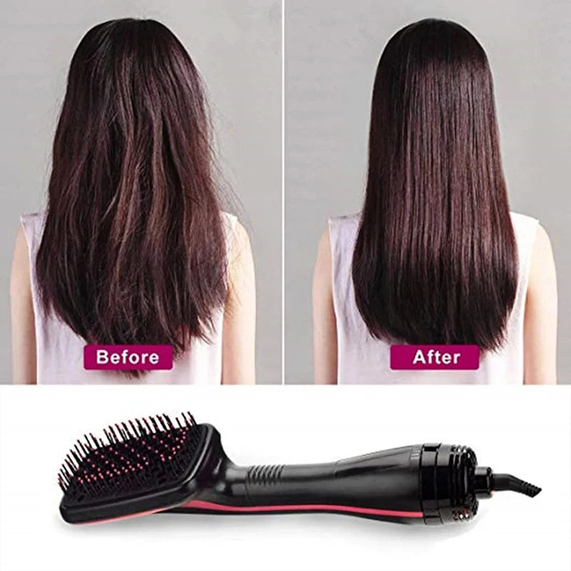 Hot Sale One Step Hair Comb Negative Ion Hair Dryer Brush Curling Straight Wet and Dry Straight Curler Hot Air Comb