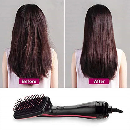Hot Sale One Step Hair Comb Negative Ion Hair Dryer Brush Curling Straight Wet and Dry Straight Curler Hot Air Comb