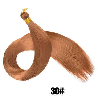 Elevate Your Look with 26 Inch Silky Bone Straight Synthetic Crochet Braids - Ombre Black Hair Extensions
