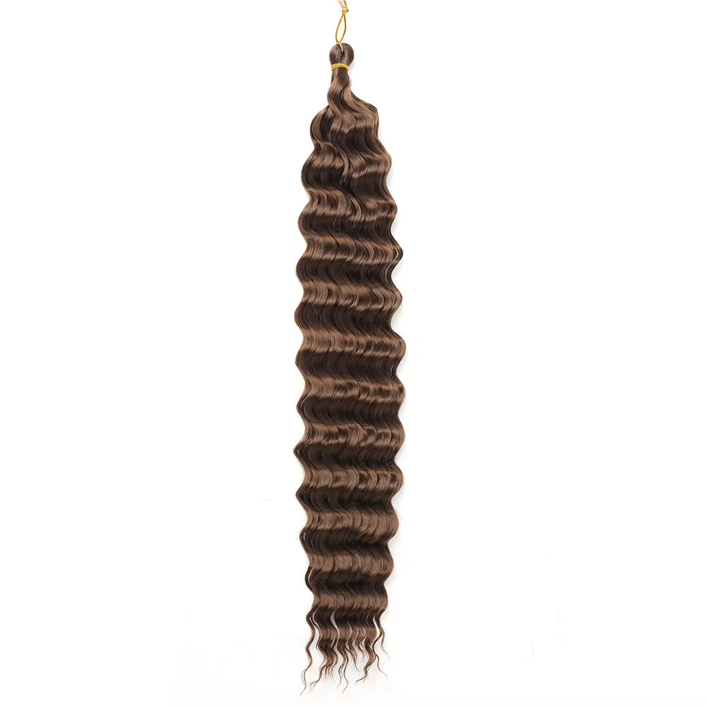 Transform Your Look with Our Deep Wave Crochet Hair - Synthetic Passion Twist Braiding Hair Extensions for Stunning Afro Curls and Ocean Waves