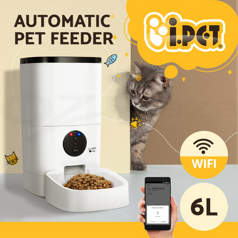 Revolutionize Your Pet's Feeding Routine with the i.Pet Smart Automatic Feeder - Complete with WiFi Camera and Programmable Features