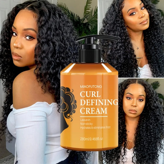 Curl Defining Cream with Argan Oil for Wavy Curls, Hair Moisturizer, and Deep Shine and Elasticity, 280Ml