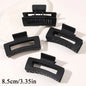 Stylish 4-Piece Set of Non-Slip Coffee and Black Claw Clips - Trendy Hair Accessories for Women and Girls