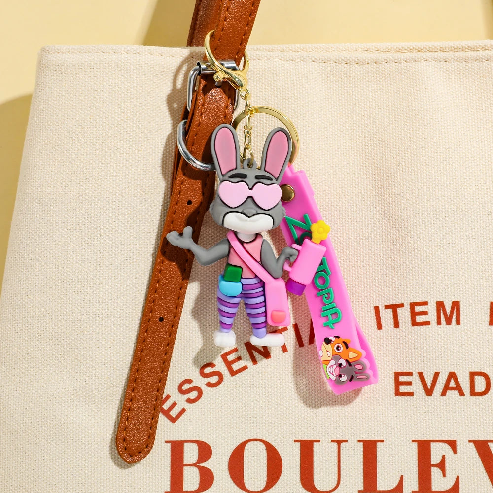 New Anime Zootopia 2 Figure Cute PVC Doll Car Key Ring Accessories Bag Pendant Charm Perfect Christmas Gift for Her