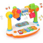 Baby Toys Drum Piano Keys Musical Instrument Kids Toys Rotating Keyboard with Lights Sound Toddlers Educational Christmas Gifts