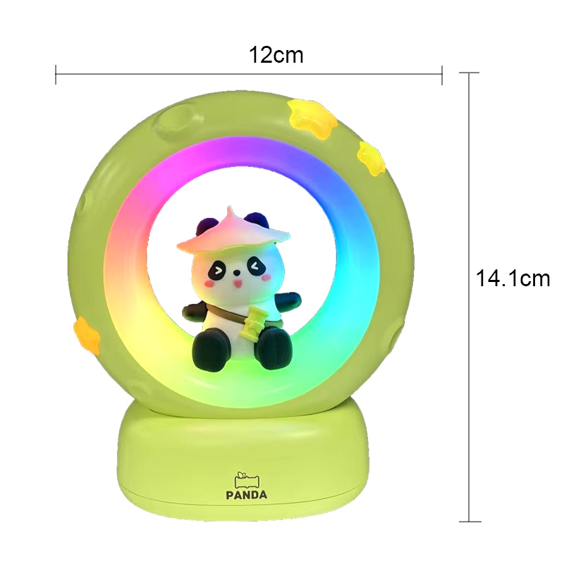 Adorable LED Panda Astronaut Night Light - USB Rechargeable, Perfect for Kids' Bedrooms and Eye Protection