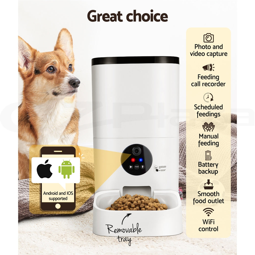 Revolutionize Your Pet's Feeding Routine with the i.Pet Smart Automatic Feeder - Complete with WiFi Camera and Programmable Features
