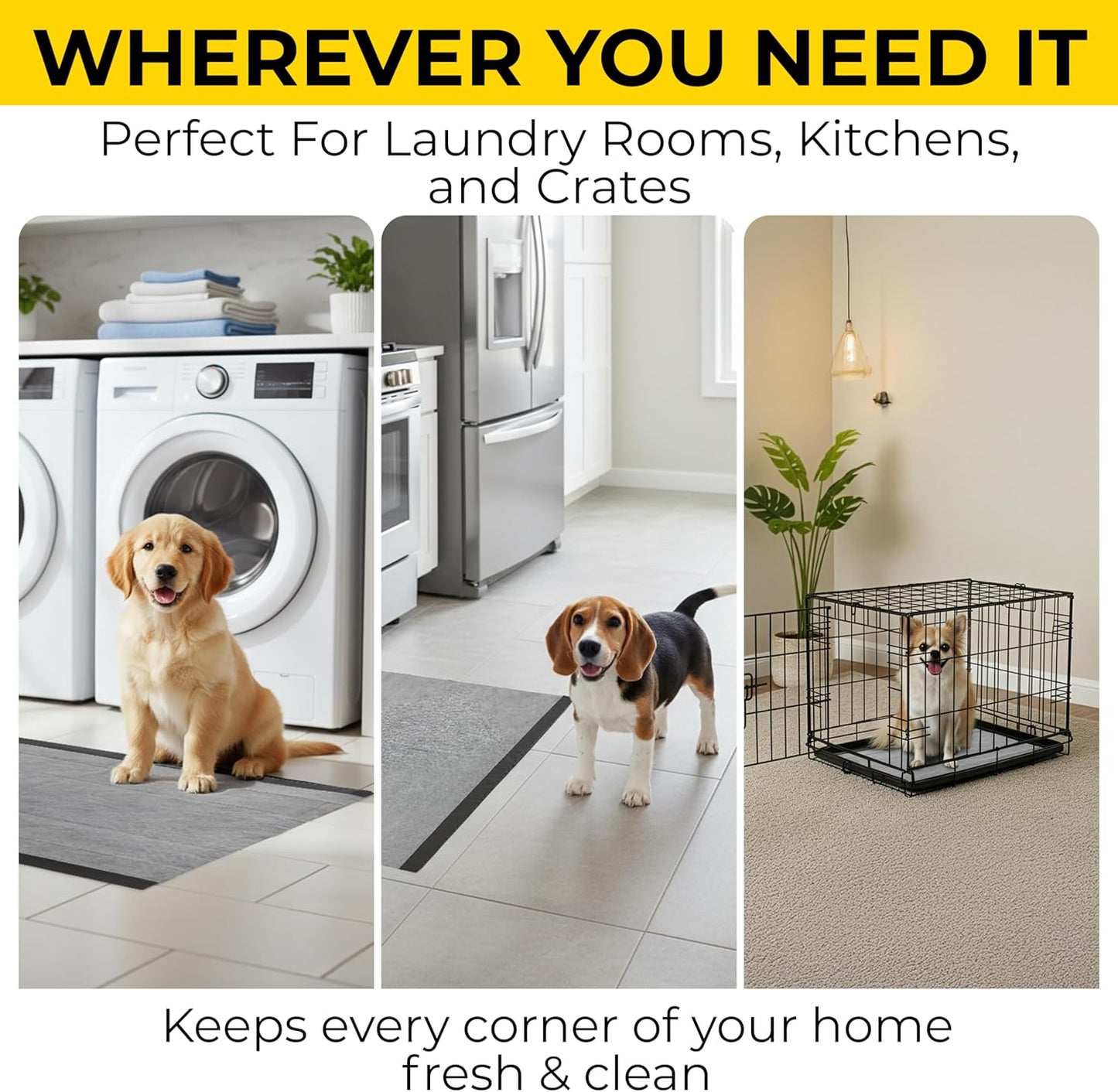 Activated Carbon Dog Pee Pads - Ultimate Odor Control & Absorption for Effortless Puppy Training - 100 Count