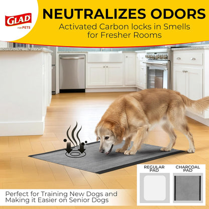 Activated Carbon Dog Pee Pads - Ultimate Odor Control & Absorption for Effortless Puppy Training - 100 Count