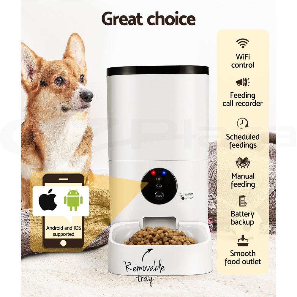 Revolutionize Your Pet's Feeding Routine with the i.Pet Smart Automatic Feeder - Complete with WiFi Camera and Programmable Features