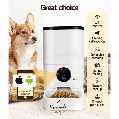 Revolutionize Your Pet's Feeding Routine with the i.Pet Smart Automatic Feeder - Complete with WiFi Camera and Programmable Features