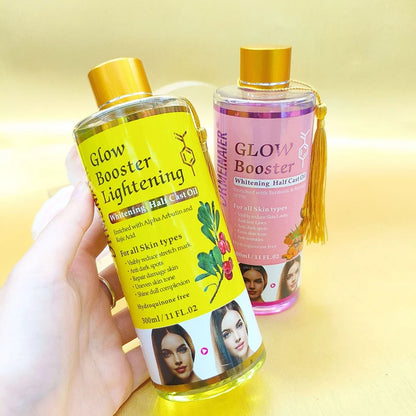 Glow Booster Body Brightening Half Cast Massage Oil,Arbutin Kojic Acid Skin Tone Correcting Meridian SPA Relaxation Care Serum