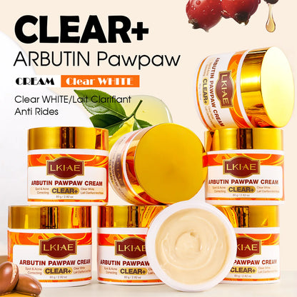 LKIAE Arbutin Pawpaw Face Cream for Women, Black Spots & Acne Correcting, Lightening Skin, Easily Absorbed, Lightweight, 80Ml