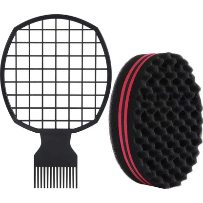 Barber Shop Men Hair Braider Twist Sponge Gloves African Hair Styling Fork Comb Hair Curls Foam for Salon Hairdressing Tools