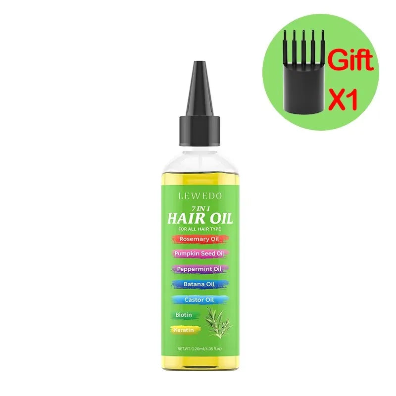 7 in 1 Hair Oil for All Hair Type Rosemary Batana Hair Growth Oil Keratin Biotin Castor Oil Hair Care Oil Beauty Health Product
