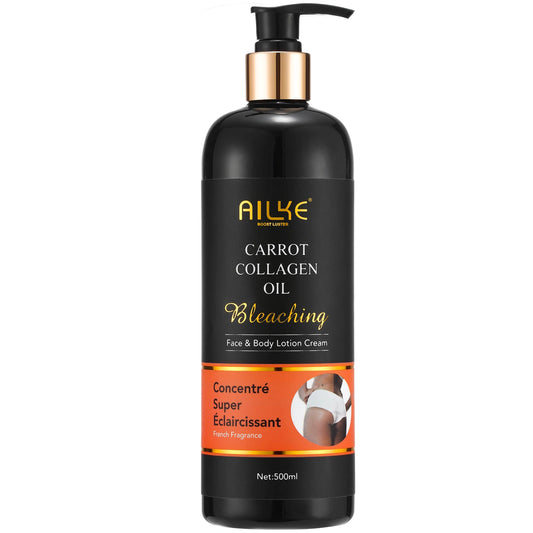 Whitening Body Lotion, Reduce Dark Spots, Even Skin Tone, with Collagen and Natural Carrot Oil, Skin Moisturizer, 500Ml