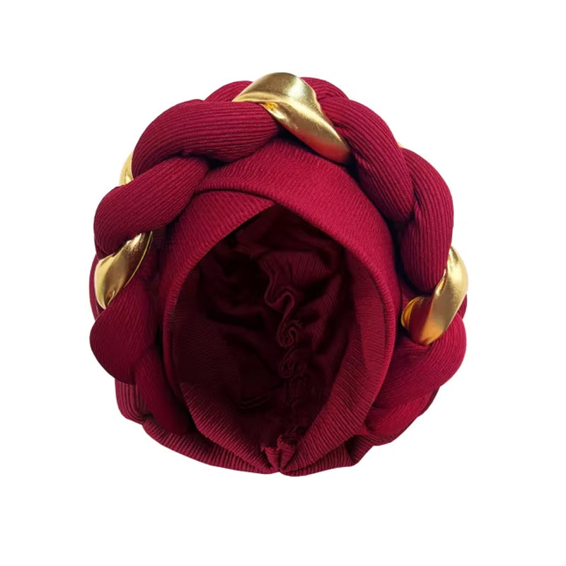 Elegant Turban Cap Women Headwrap Bonnet African Lady Head Wraps Muslim Turbans Hat Evening Party Autogele Headwear