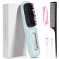 Experience Effortless Style Anywhere with the 2026 Cordless Portable Hair Straightener Brush - Fast Heating with LCD Temperature Display