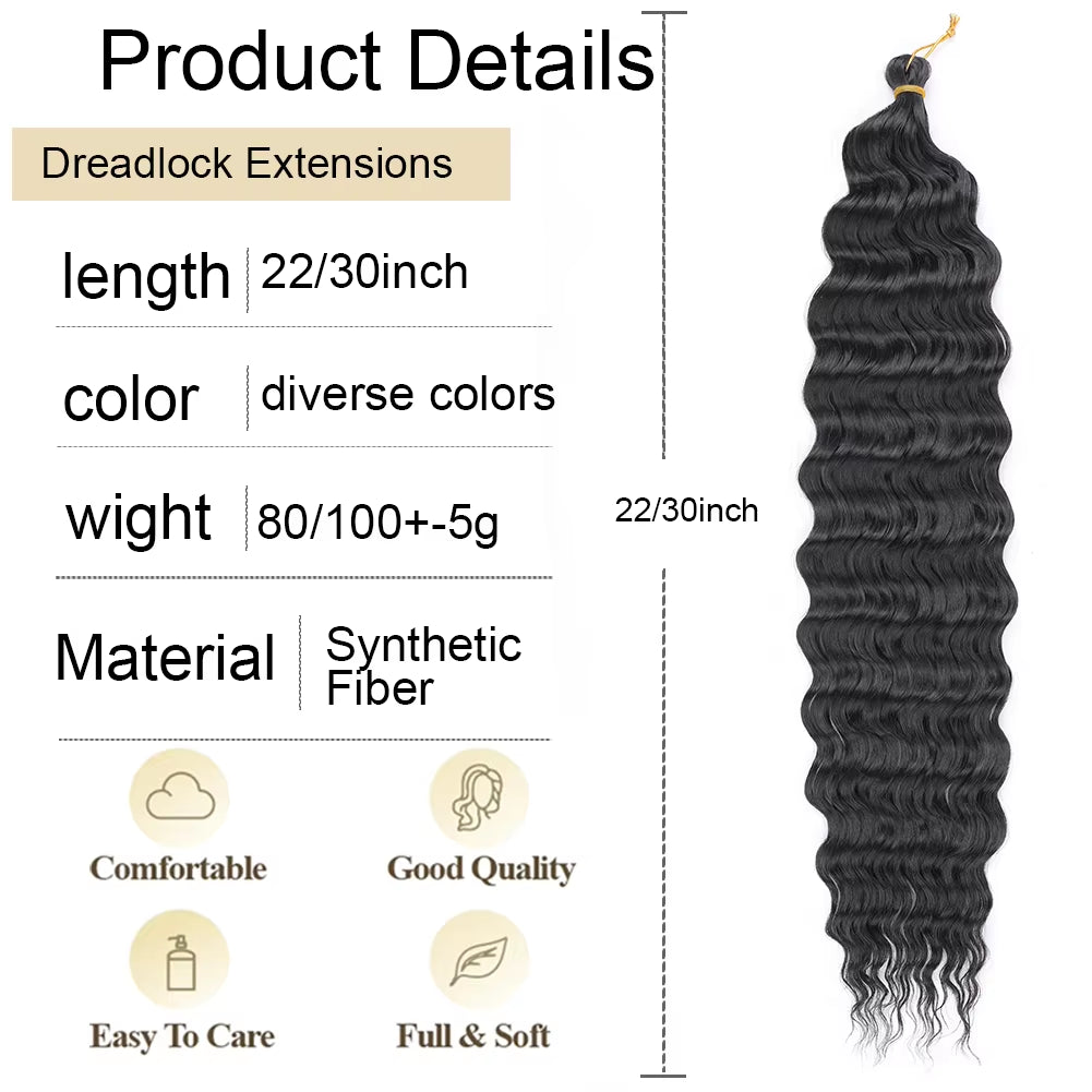 Transform Your Look with Our Deep Wave Crochet Hair - Synthetic Passion Twist Braiding Hair Extensions for Stunning Afro Curls and Ocean Waves