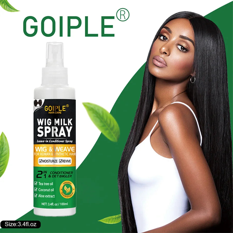 100Ml 2 in 1 Professional Wig Milk Spray Leave in Conditioner Heat Protection Mist Moisturizes Hair Care Product