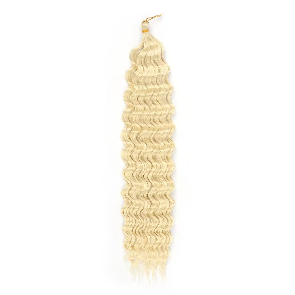 Transform Your Look with Our Deep Wave Crochet Hair - Synthetic Passion Twist Braiding Hair Extensions for Stunning Afro Curls and Ocean Waves