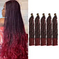 Elevate Your Style with 24-Inch Synthetic French Curls Crochet Hair - Pre-Stretched Loose Wave Braiding Hair in Ombre Colors