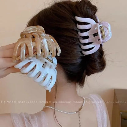 High Quality Large Pumpkin Shape Hair Claw for Women Elegant Back Head Headband Claw Clip Hair Clip Fashion Hair Accessories