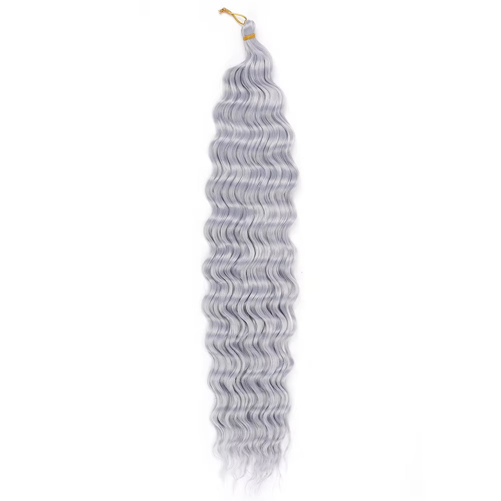 Transform Your Look with Our Deep Wave Crochet Hair - Synthetic Passion Twist Braiding Hair Extensions for Stunning Afro Curls and Ocean Waves