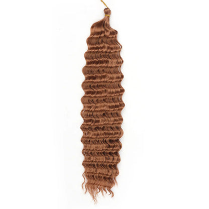 Transform Your Look with Our Deep Wave Crochet Hair - Synthetic Passion Twist Braiding Hair Extensions for Stunning Afro Curls and Ocean Waves