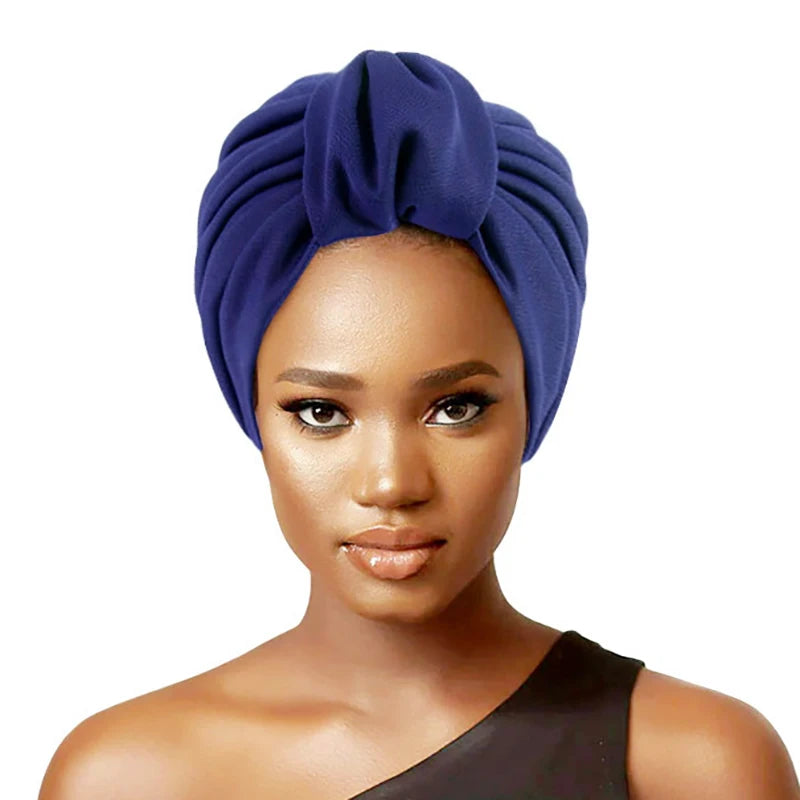 New Muslim Women Inner Solid Color Hijab Hat Turban Indian Bonnet Headscarf Beanies Hair Loss Head Wrap Chemo Cap Turbante Mujer