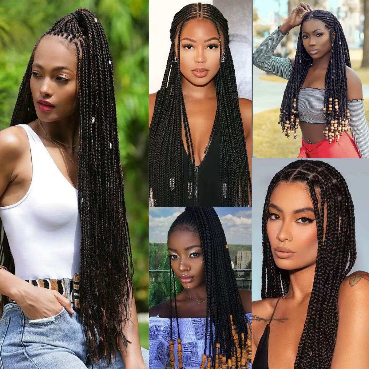 Elevate Your Look with 26 Inch Silky Bone Straight Synthetic Crochet Braids - Ombre Black Hair Extensions