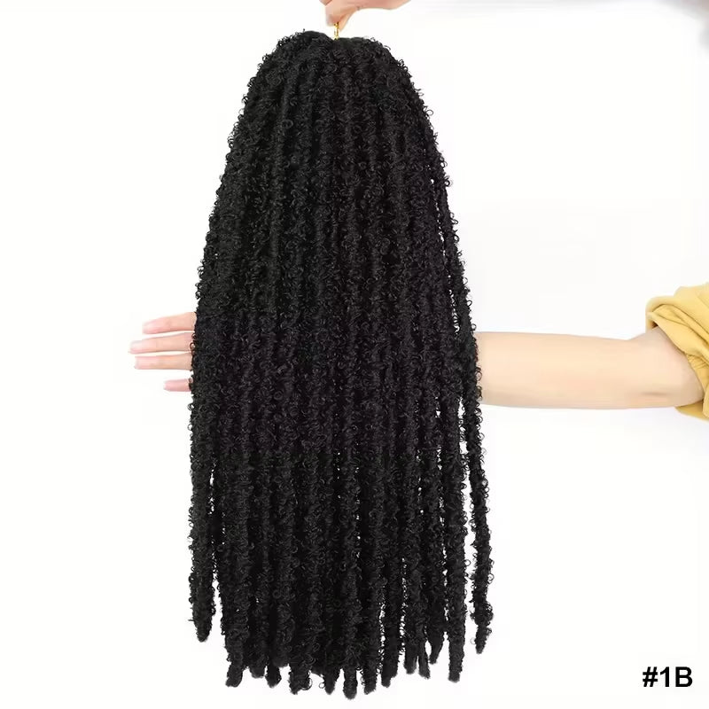 Transform Your Look with 10Strand Butterfly Locs Crochet Hair Extensions - 12 Inch Soft Synthetic Curly Braids