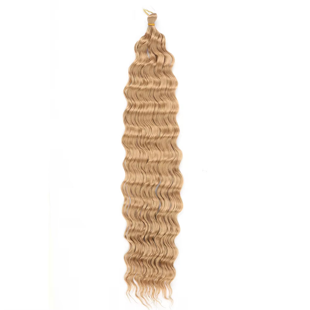 Transform Your Look with Our Deep Wave Crochet Hair - Synthetic Passion Twist Braiding Hair Extensions for Stunning Afro Curls and Ocean Waves