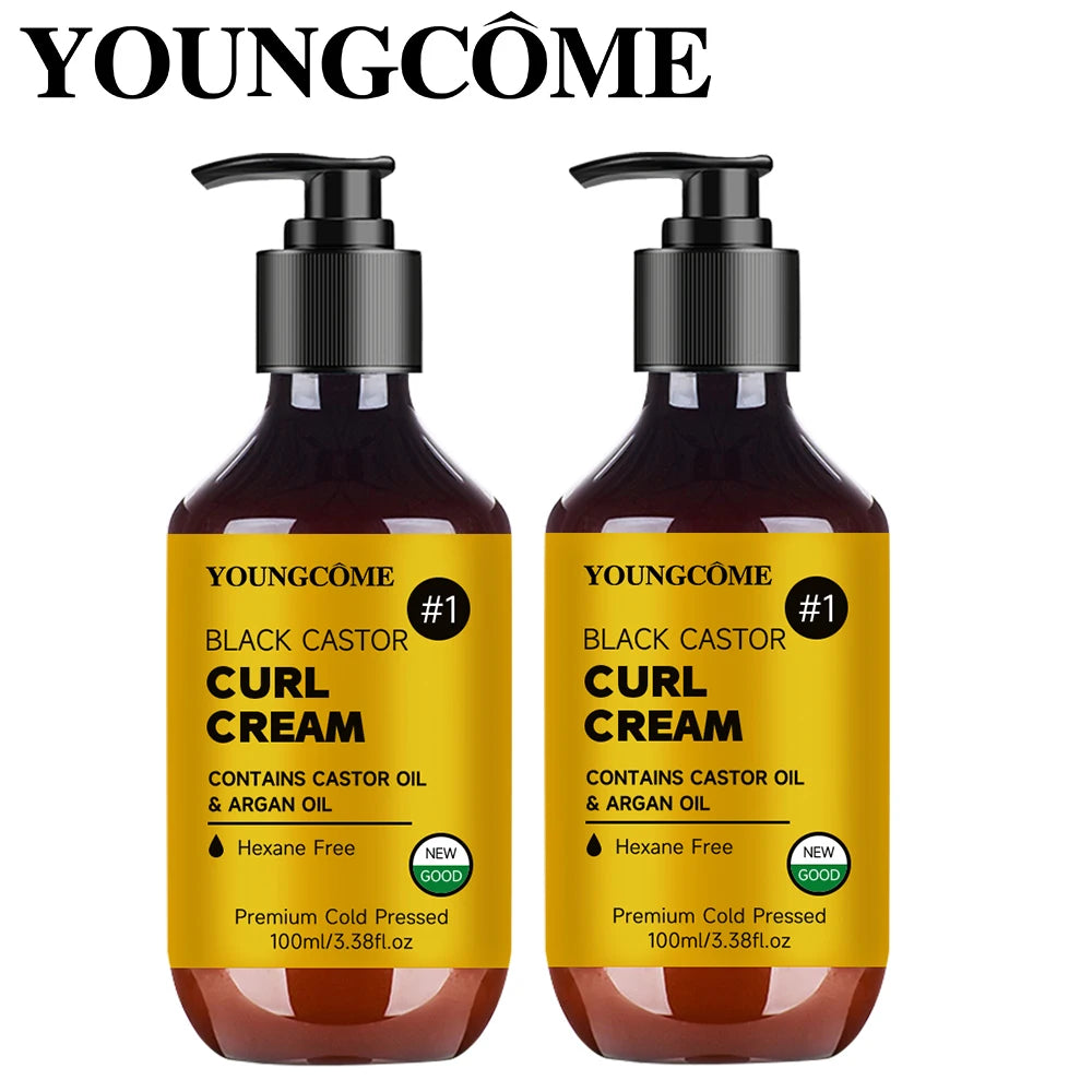 Castor Oil Hair Cream Clean Strengthen Hair Root Reduce Dandruff Improve Dryness anti Frizzy Nourish Repair Damaged Hair Care