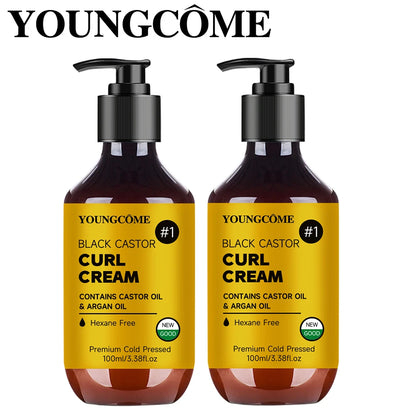 Castor Oil Hair Cream Clean Strengthen Hair Root Reduce Dandruff Improve Dryness anti Frizzy Nourish Repair Damaged Hair Care