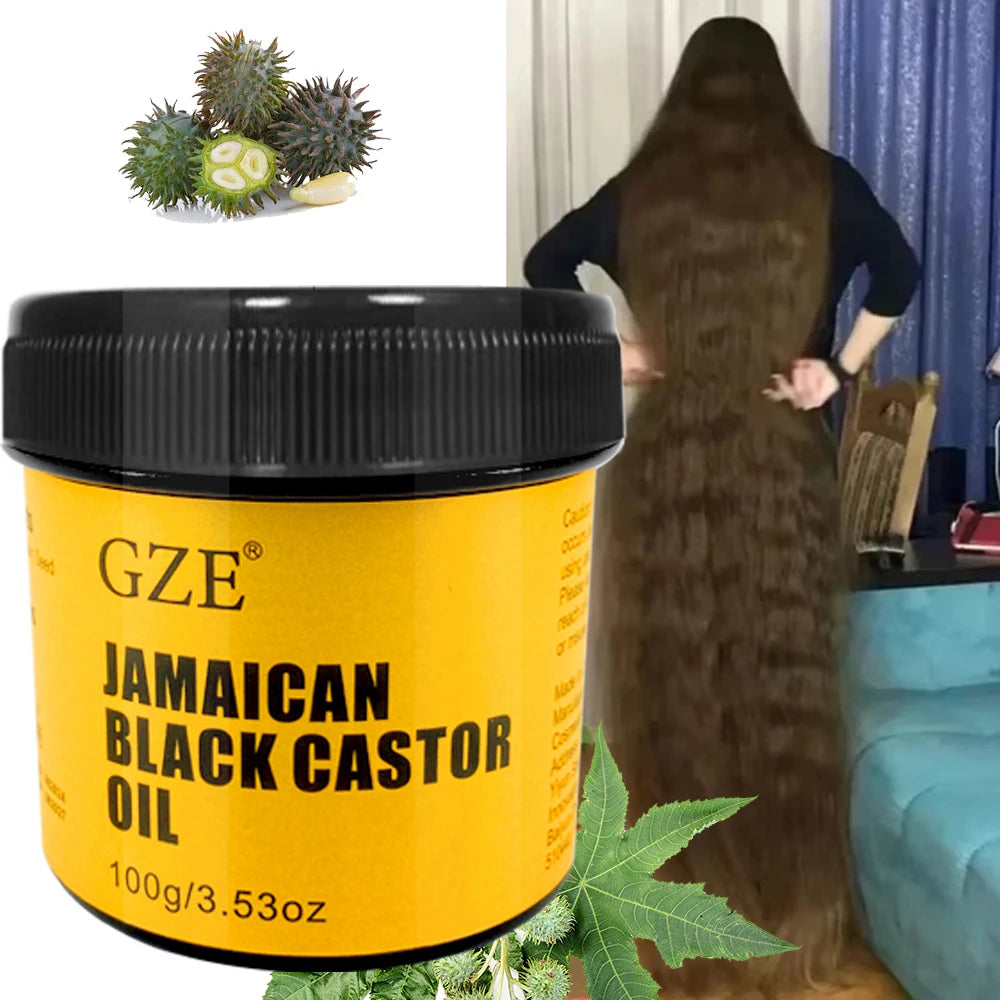 JAMAICAN Black Castor Oil Pure Cold-Pressed for Hair Growth, Skin Moisturizing and Scalp Health - Promoting Thick Hair
