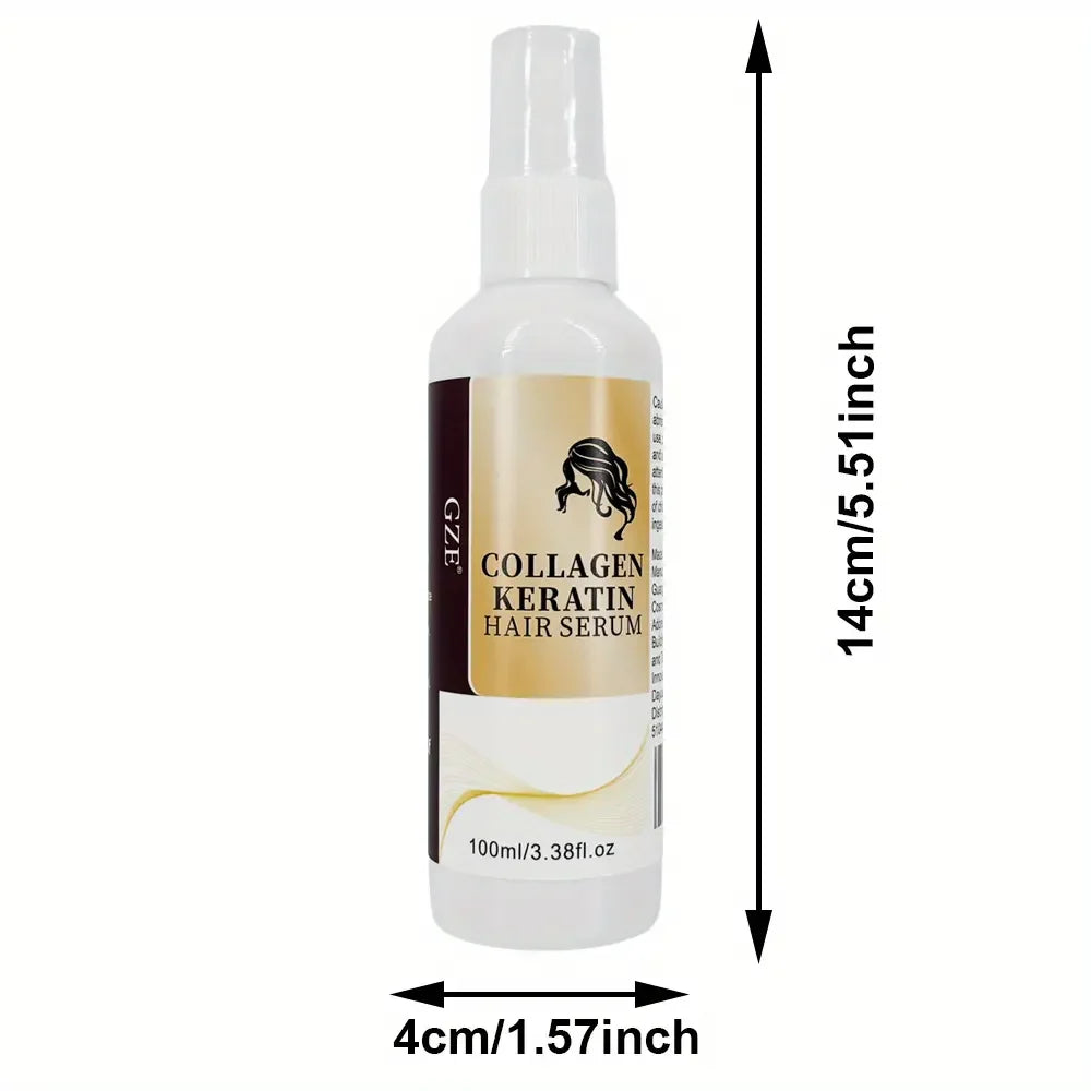 2 Pack  Collagen Keratin Hair Serum for Silky Hair Deep Conditioning Hydrating Repair Split Ends Anti-Breakage