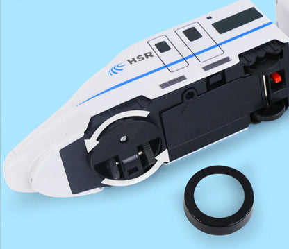 Kids DIY Simulation High Speed Railway Train Toy Car Electric Sound Light Model Train Educational Toys for Boys Girls Gift