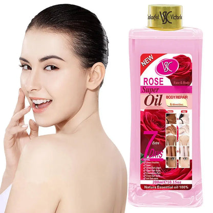 Body Massage Oil Turmeric Essential Oil/Rose/Vitamin C Deeply Nourish Brightening Smoothing Body Skin Aromatherapy