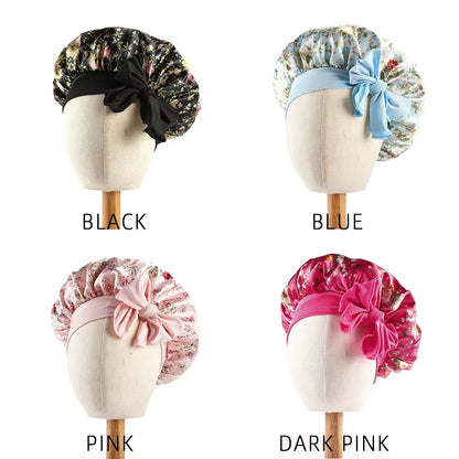 Enchanting Unicorn Satin Bonnet for Kids - Soft Wide Elastic Band Sleeping Cap for Curly Hair, Ideal Nighttime and Shower Use