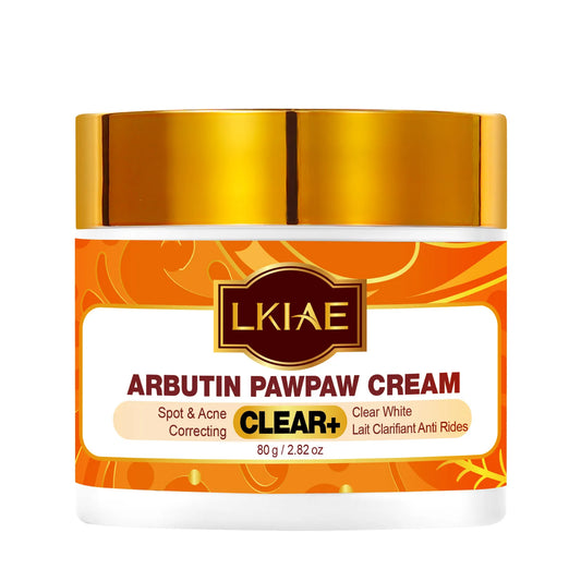LKIAE Arbutin Pawpaw Face Cream for Women, Black Spots & Acne Correcting, Lightening Skin, Easily Absorbed, Lightweight, 80Ml